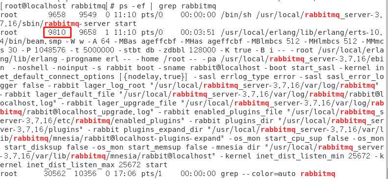  Rabbitmq进程信息